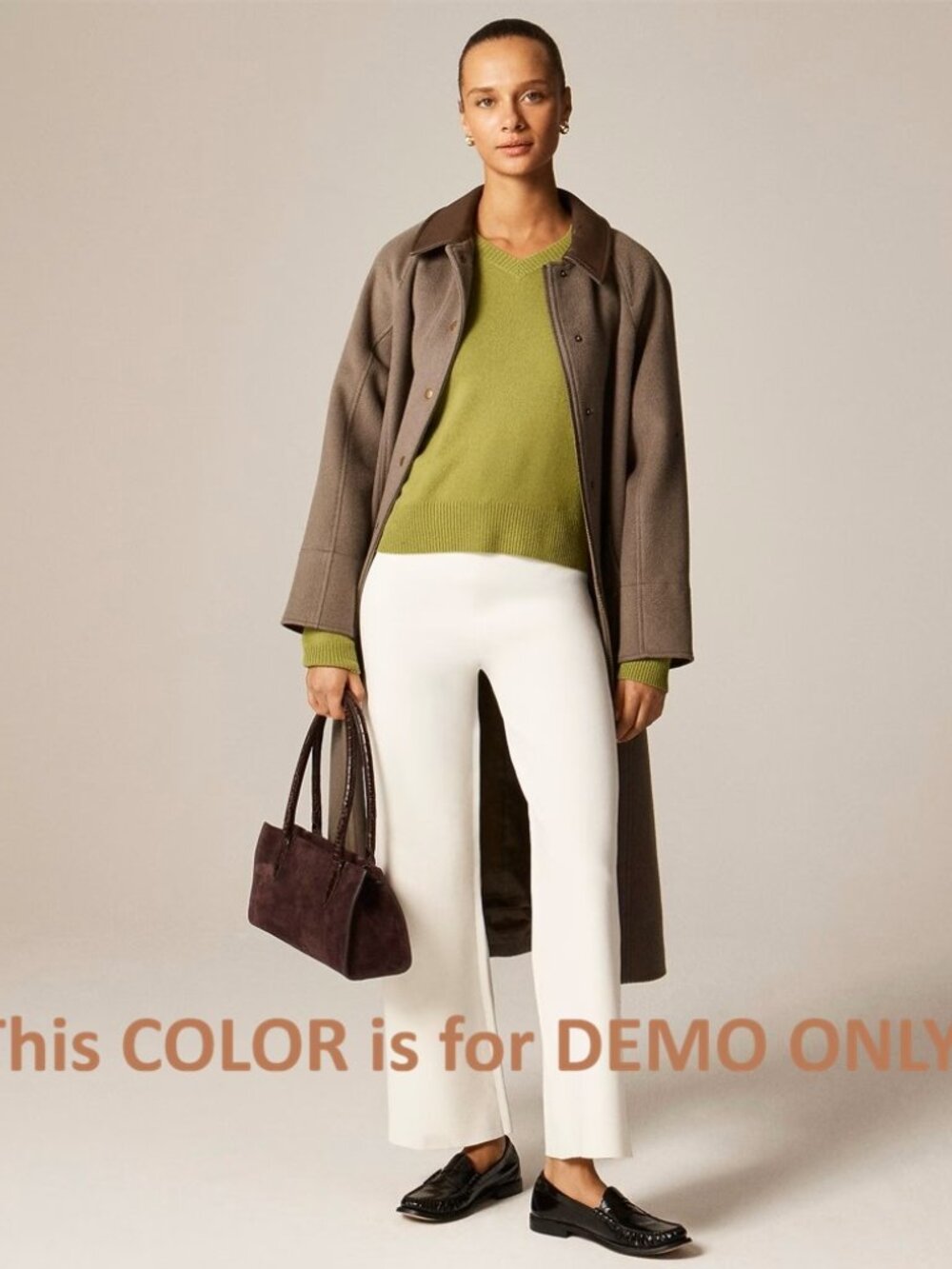 J. Crew Slim-wide sweater pant Brown Size Large NWT